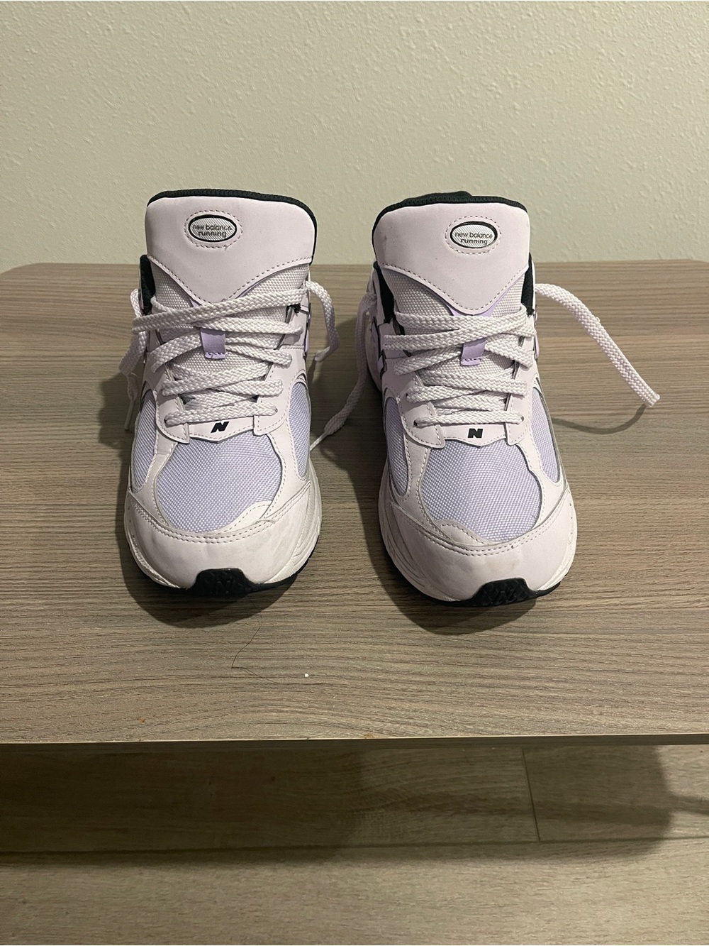 New Balance Kids Lavender and White Sneakers